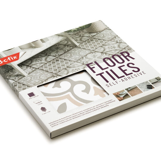 selbstklebende Bodenfliesen Stencil Motif green (11er Set) image number null